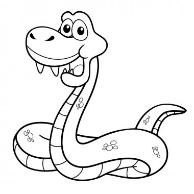 Online coloring book: Childrens anaconda coloring book